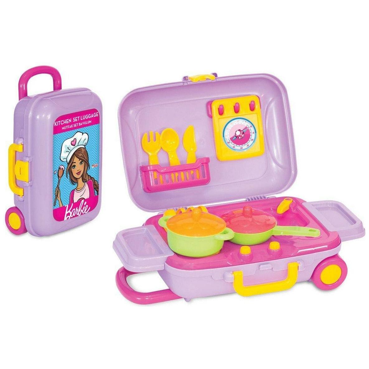 Dede 3478 Barbie Kitchen Set Luggage - BumbleToys - 5-7 Years, Barbie, Cecil, Girls, Kitchen & Play Sets