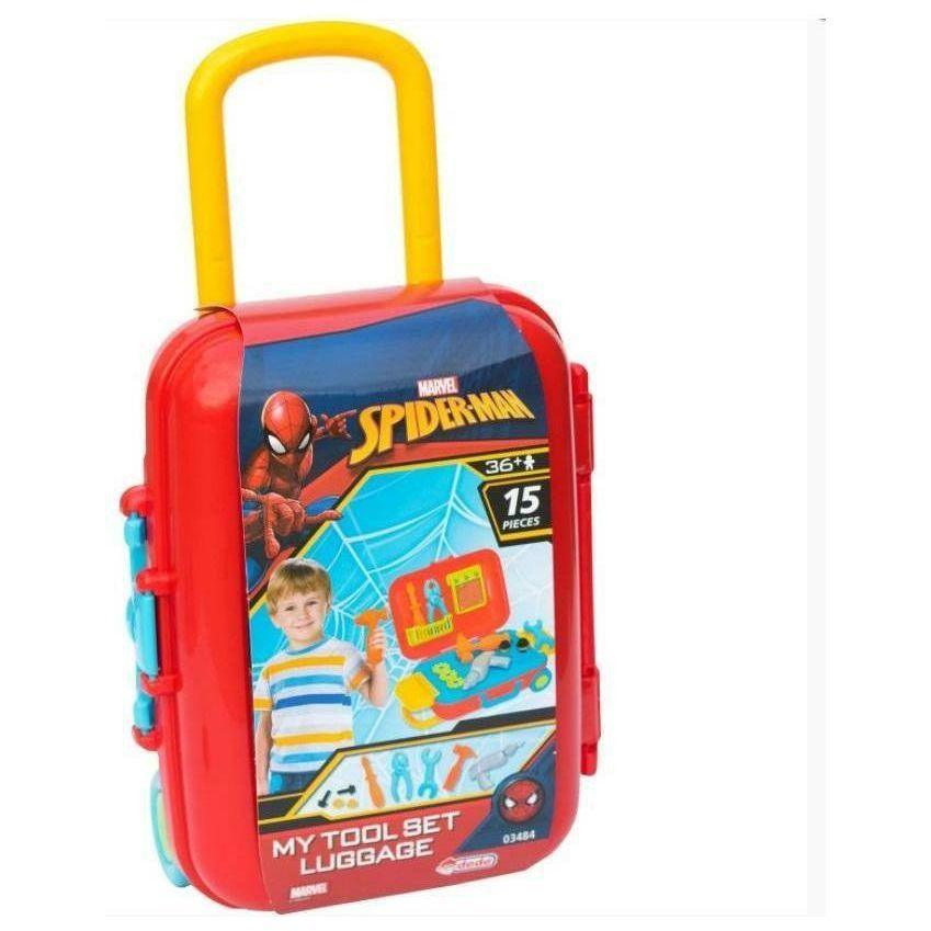 Dede 3484 Spiderman Tools Set Luggage 15 Pieces