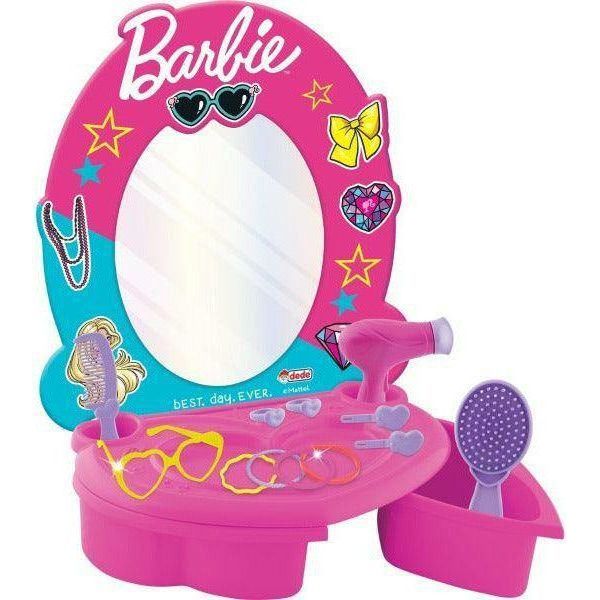 Dede 3509 Barbie Beauty Salon Dresser 16 Pieces - BumbleToys - 5-7 Years, Barbie, Cecil, Girls, Roleplay