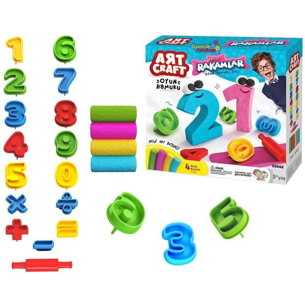Dede 3552 Art Craft Numbers Play Dough 200 gr - BumbleToys - 5-7 Years, Boys, Cecil, Girls, Make & Create, Play-doh