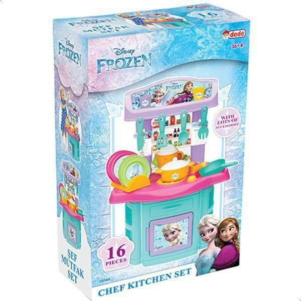 Dede 3565 Frozen Chef Kitchen 16 Pieces - BumbleToys - 5-7 Years, Cecil, Frozen, Girls, Kitchen & Play Sets