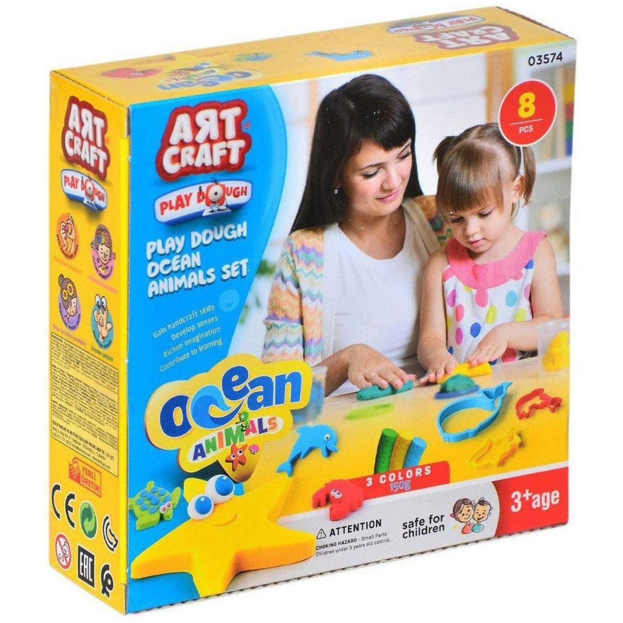 Dede 3574 Art Craft Ocean Animals Play Dough 150 gr - BumbleToys - 5-7 Years, Boys, Cecil, Girls, Make & Create, Play-doh