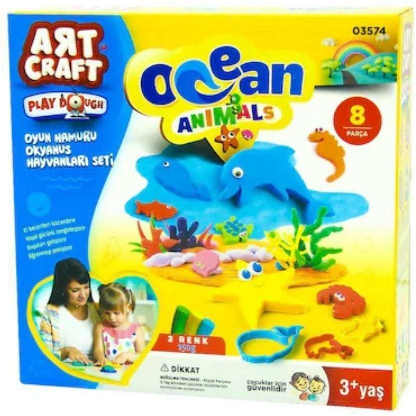 Dede 3574 Art Craft Ocean Animals Play Dough 150 gr - BumbleToys - 5-7 Years, Boys, Cecil, Girls, Make & Create, Play-doh