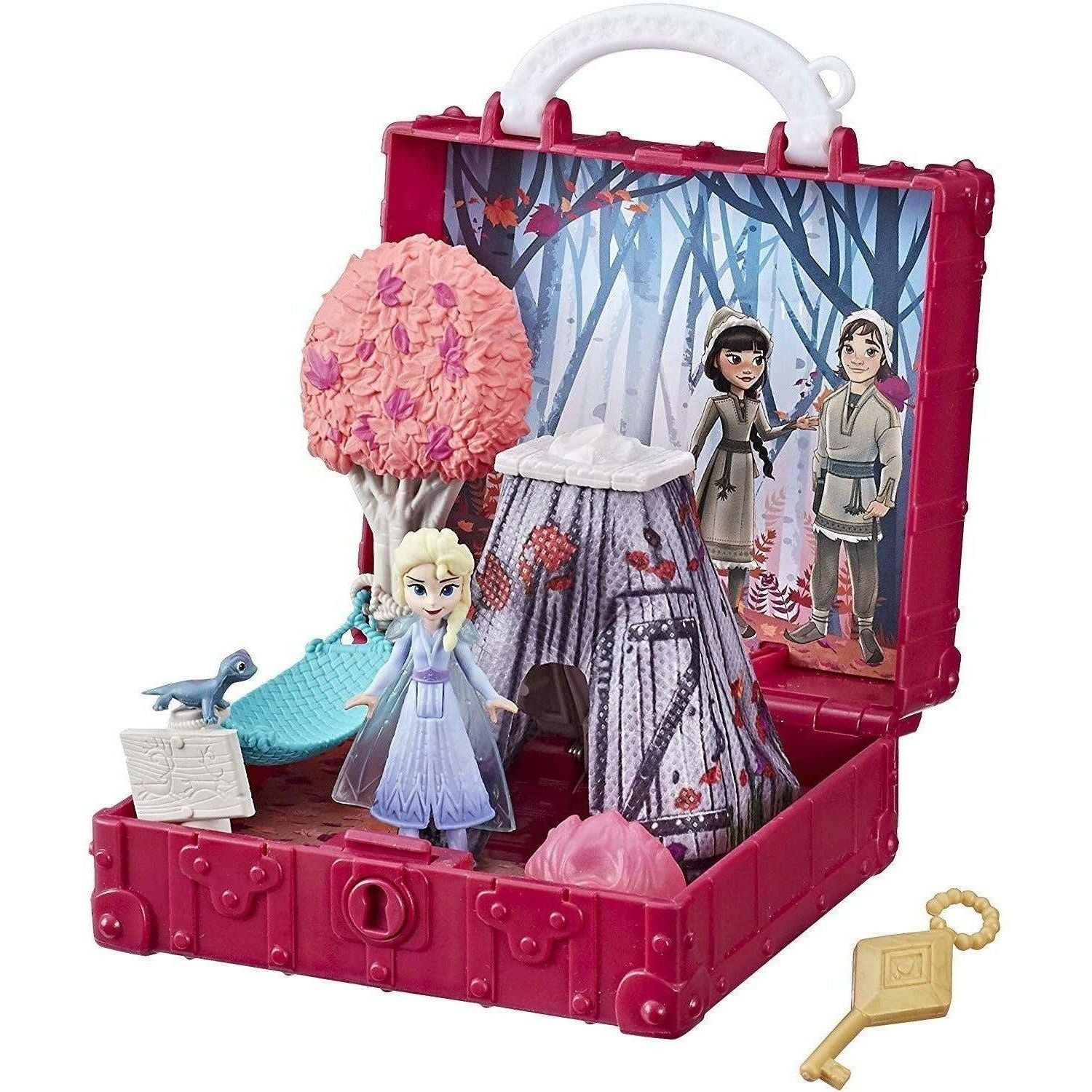 Disney Frozen Pop Adventures Enchanted Forest PlaySet Pop-Up With Handle, Including Elsa - BumbleToys - 5-7 Years, Elsa, Frozen, Girls, Miniature Dolls & Accessories
