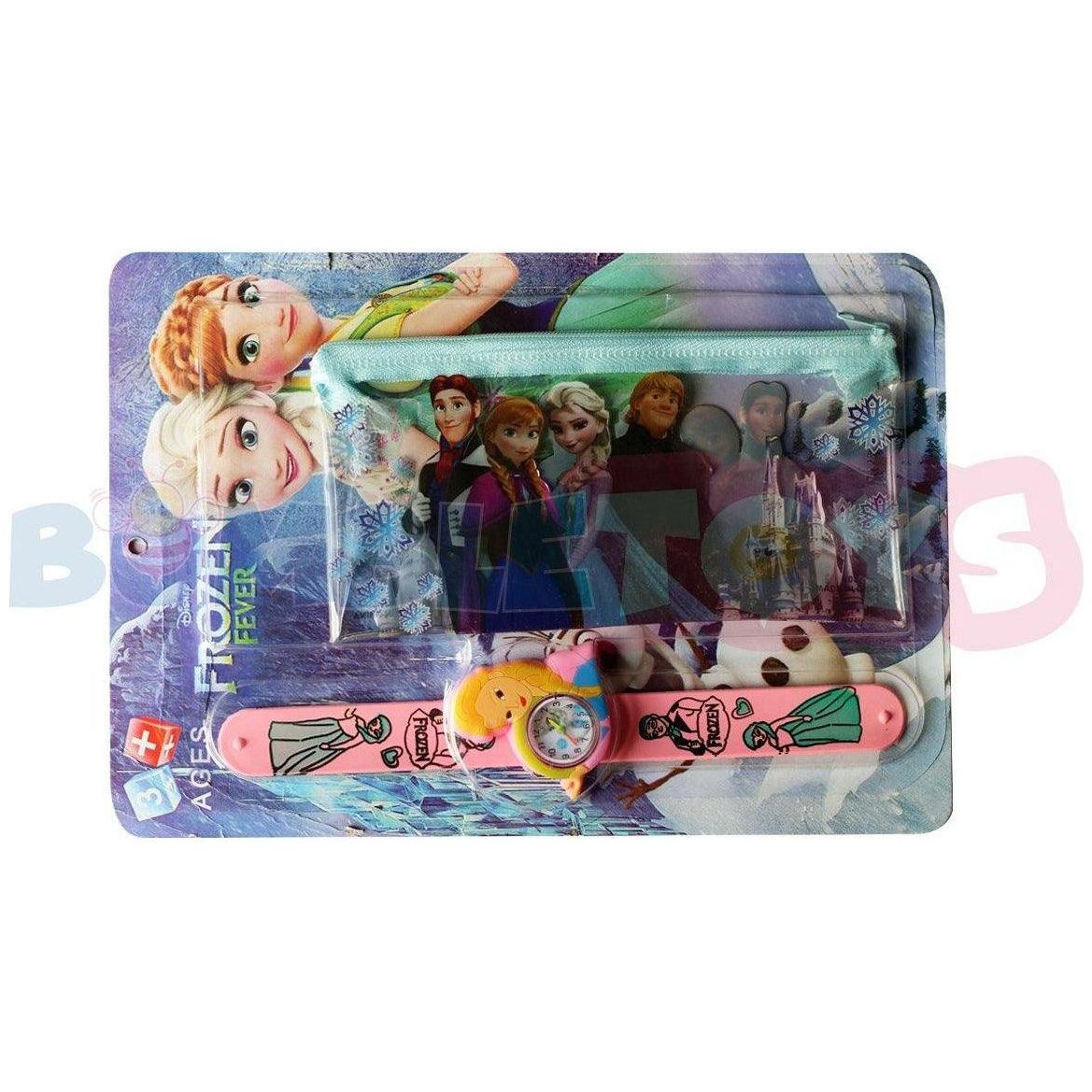 Disney Frozen Watch and Pencil Case Gift Set for Girls - BumbleToys - 3+ years, 5-7 Years, Frozen, Funday, Girls, Stationery & Stickers, Wrist Watches