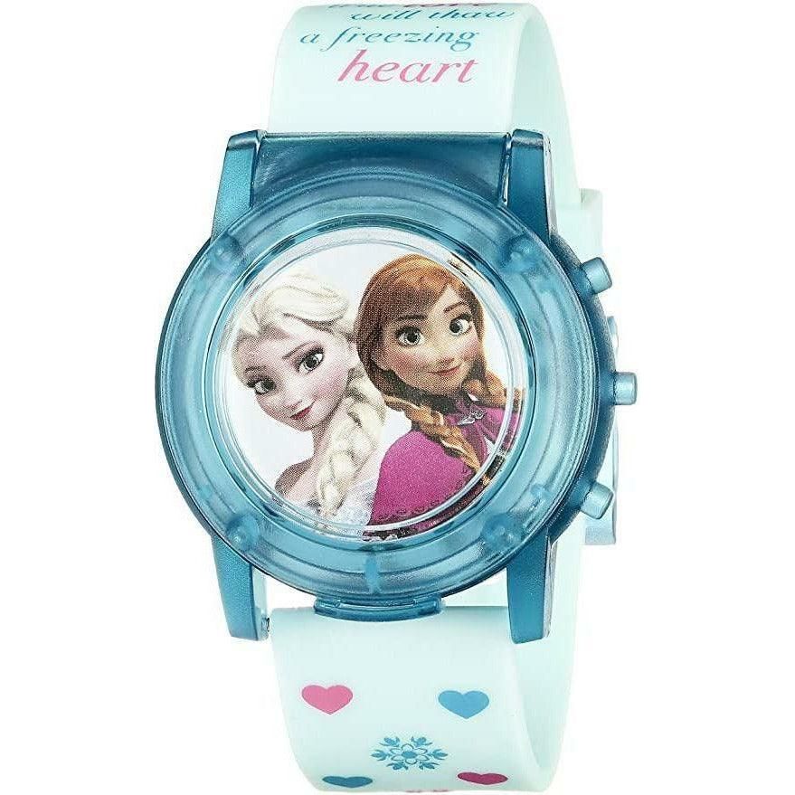 Disney Kids' FZN3821SR Digital Display Analog Quartz Blue Watch - BumbleToys - 5-7 Years, Frozen, Girls, Wrist Watches