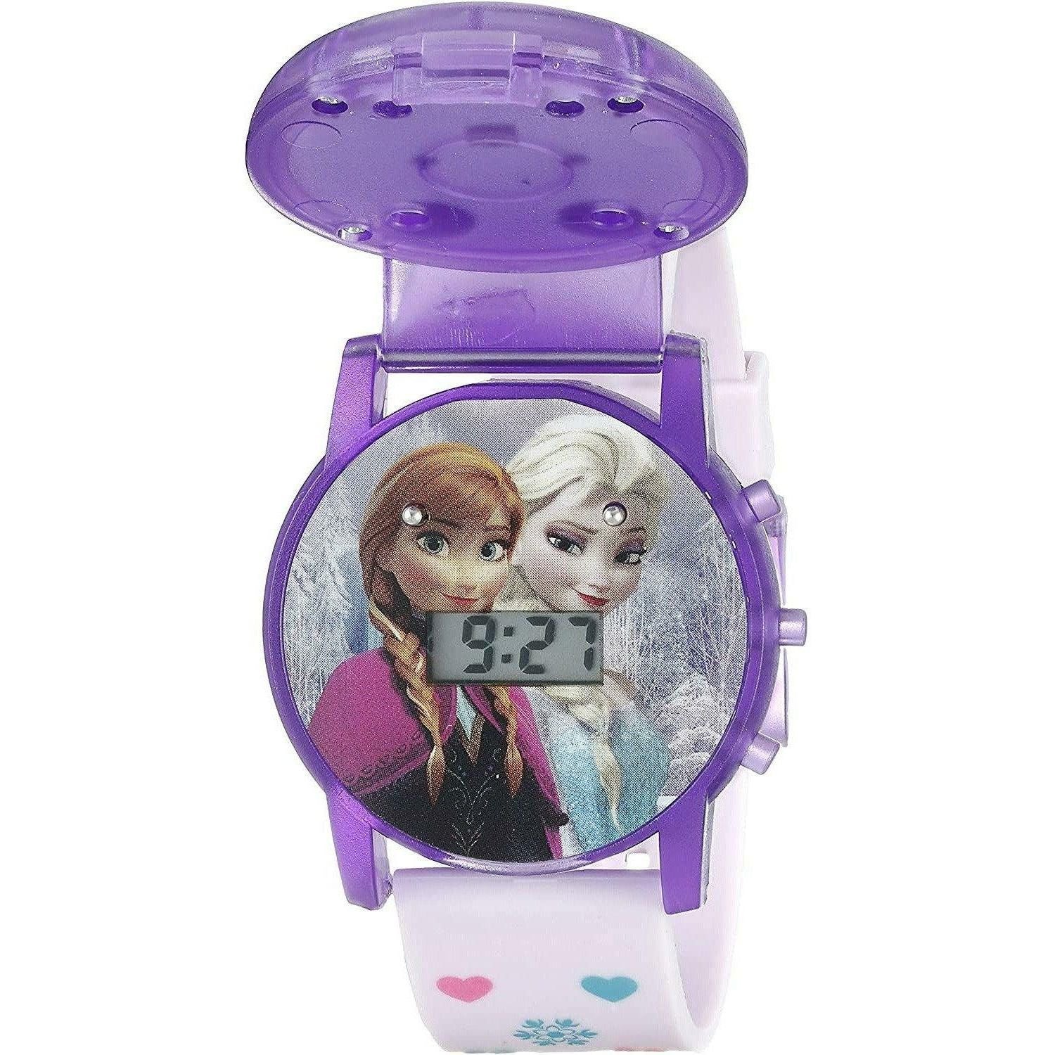 Disney Kids' FZN6000SR Digital Display Analog Quartz Pink Watch - BumbleToys - 5-7 Years, Frozen, Girls, Wrist Watches