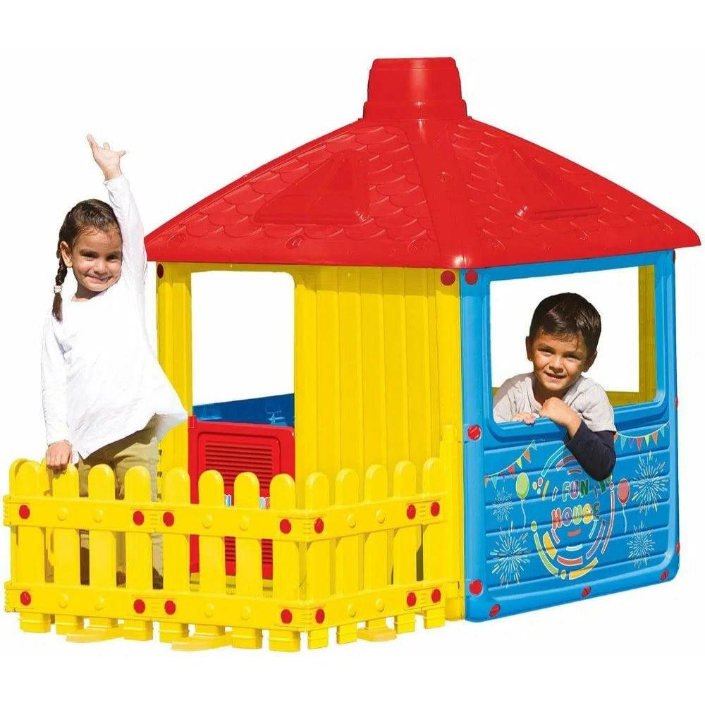Dolu 3011 City House With Fence 135 X 156 X 104 cm - BumbleToys - 2-4 Years, 3+ years, 5-7 Years, Cecil, Playset, Pre-Order, Trampolines & Playgyms
