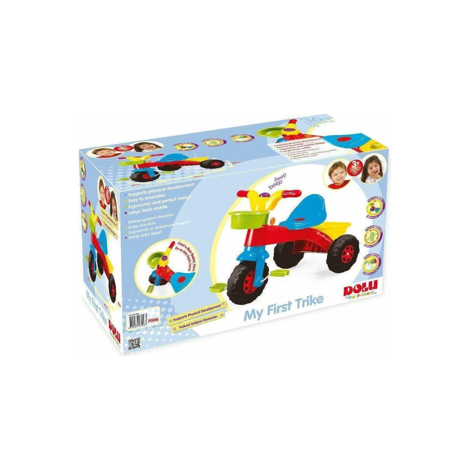 Dolu 7007 My First Trike Parent Handle Ride On Toy - BumbleToys - 5-7 Years, Boys, Cars, Cecil, Trikes & Wagons