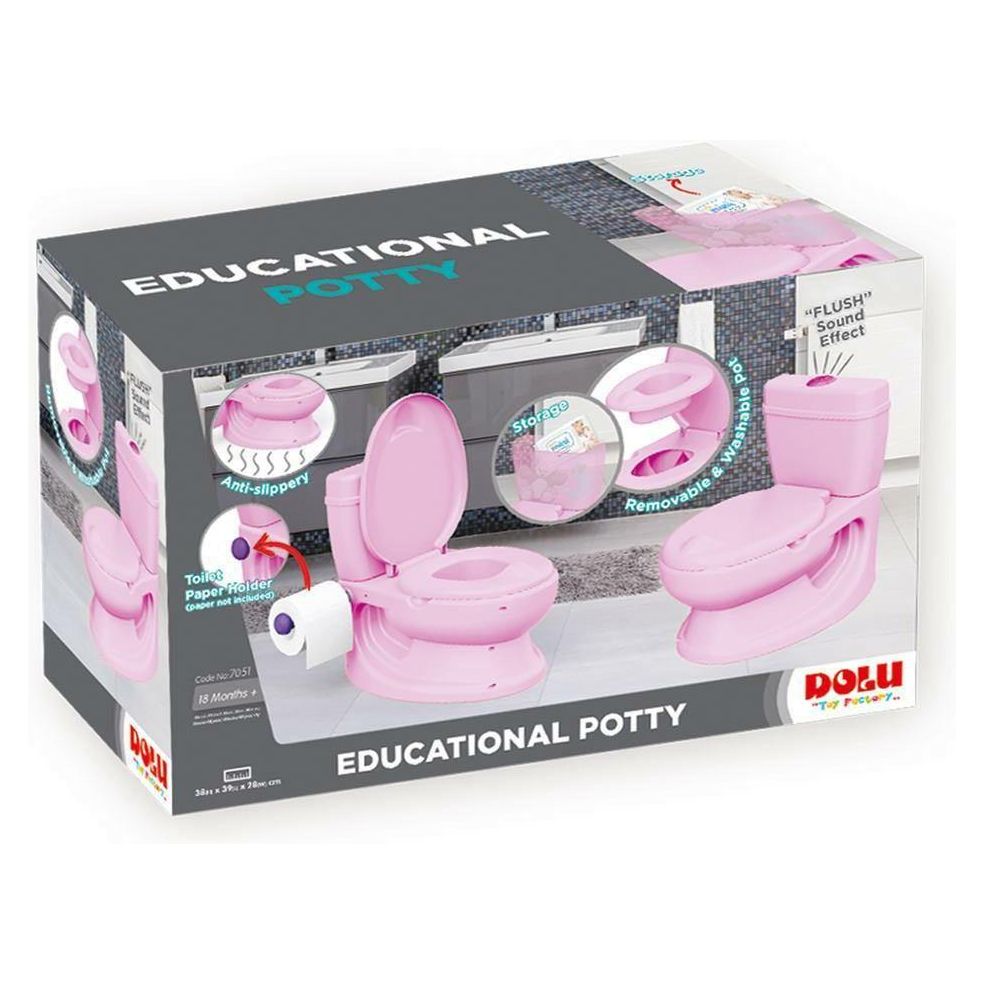 Dolu 7252 Educational Potty - Pink - BumbleToys - 2-4 Years, Cecil, Girls, Potties, Potty, Pre-Order