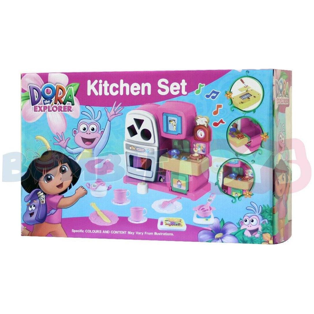 Dora the Explorer Kitchen Set with Music for Girls - BumbleToys - 3+ years, 5-7 Years, Clearance, El Rowad, Girls, Kitchen & Play Sets