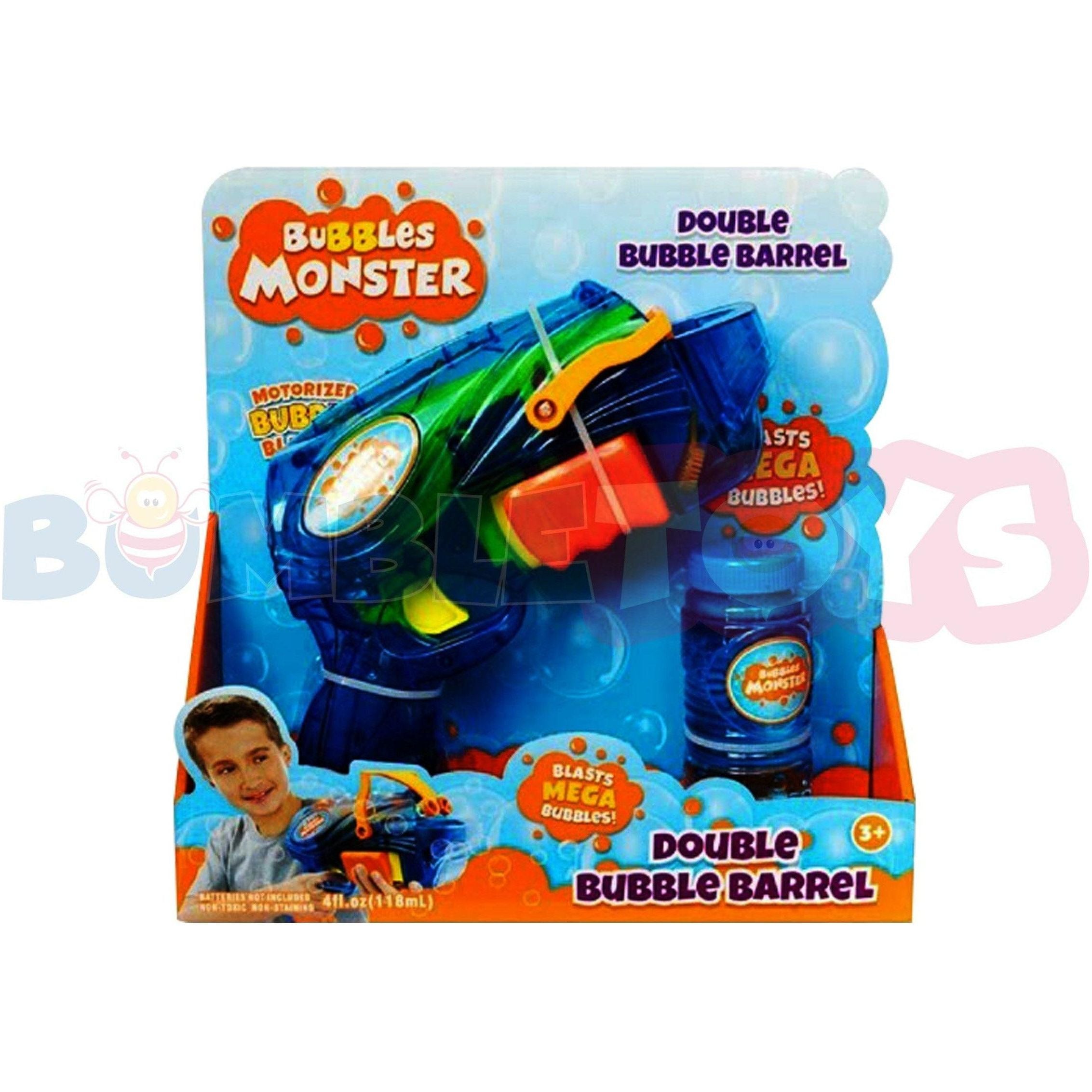 Double Bubble Barrel Monster Bubbles Gun - BumbleToys - 5-7 Years, Blasters & Water Pistols, Boys, Girls, Toy House