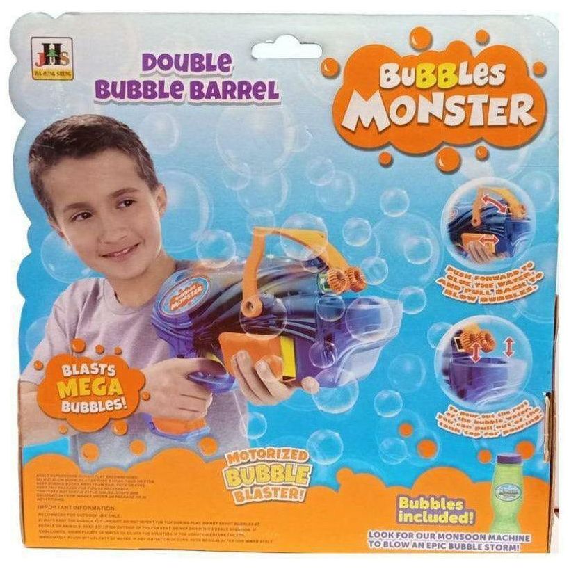 Double Bubble Barrel Monster Bubbles Gun – BumbleToys