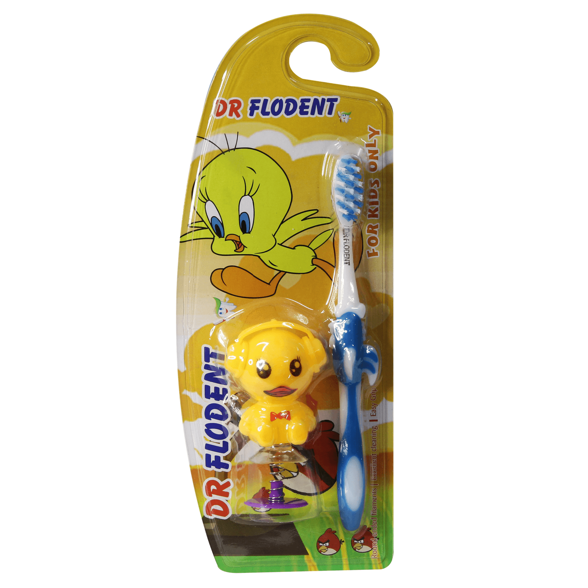 Dr Flodent Kids Toothbrush Extra Soft With Tweetie Toy - BumbleToys - 2-4 Years, 5-7 Years, Baby Saftey & Health, Boys, Girls, Toothbrush
