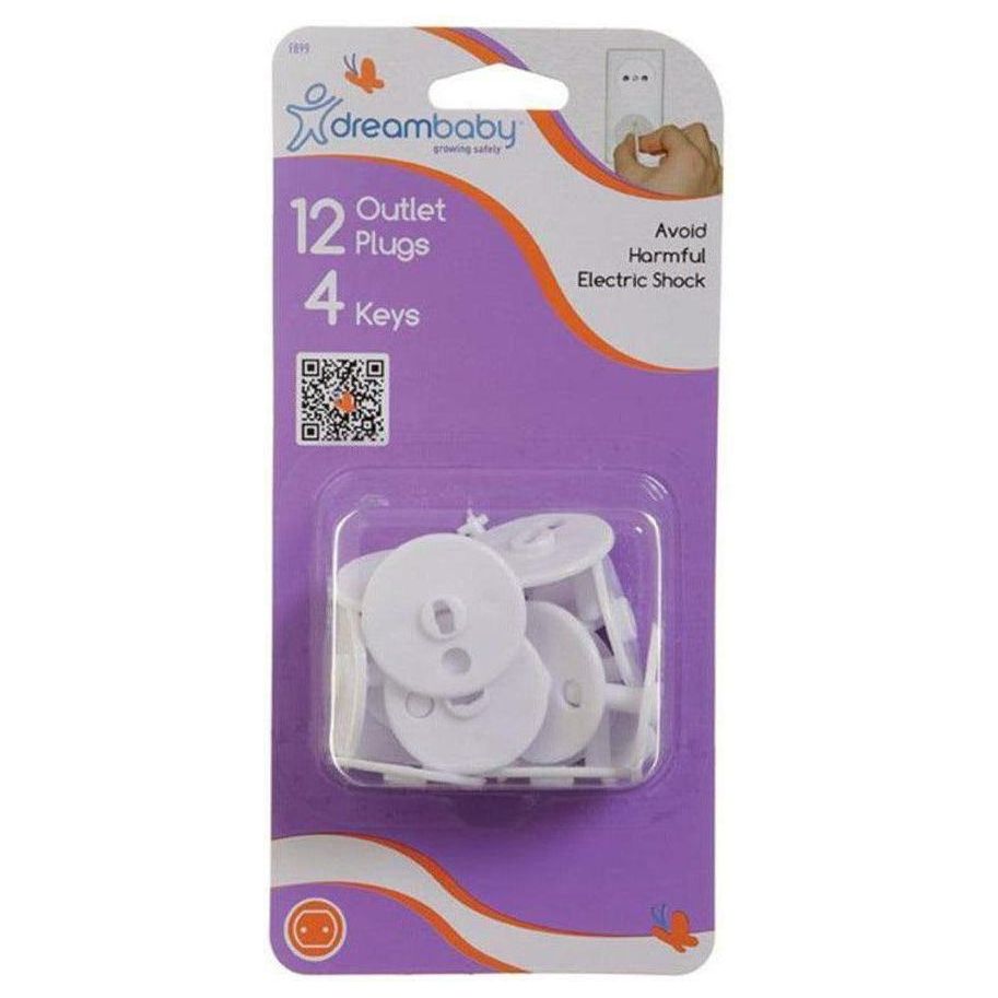 Dream Baby F899 Keyed Outlet Plugs 12 Plugs With 4 Keys Large - BumbleToys - 0-24 Months, Baby Saftey & Health, Boys, Cecil, Girls