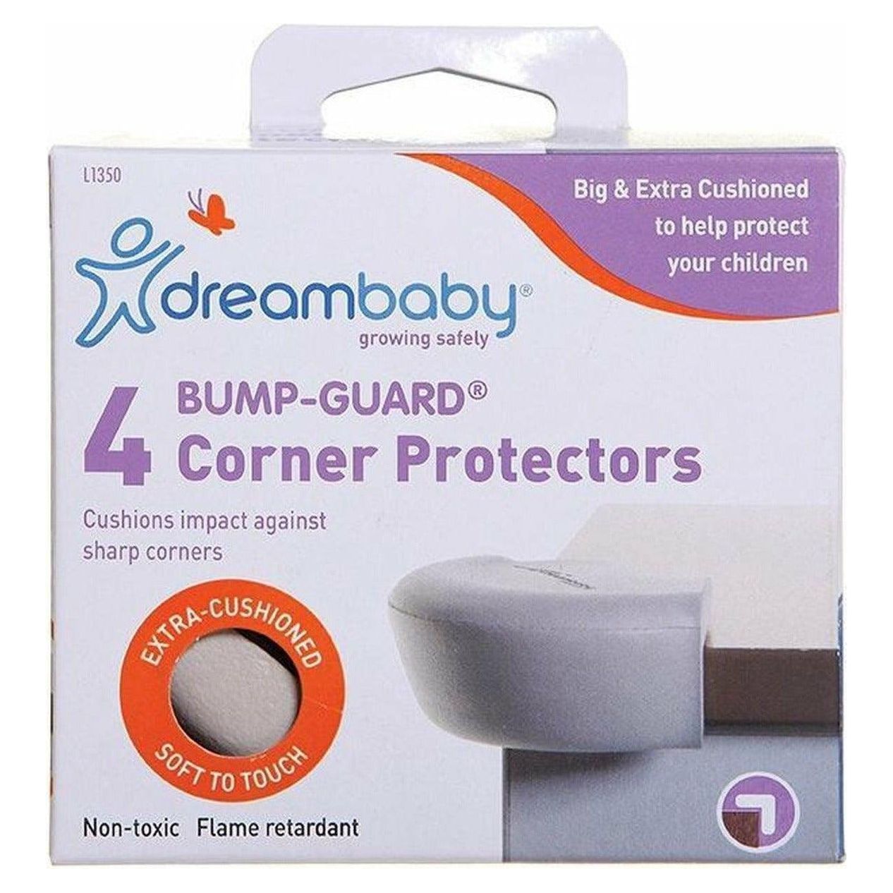 Dream Baby G1350 Bump Guard Corner Protectors 4 Pieces - Grey - BumbleToys - 0-24 Months, Baby Saftey & Health, Boys, Cecil, Girls