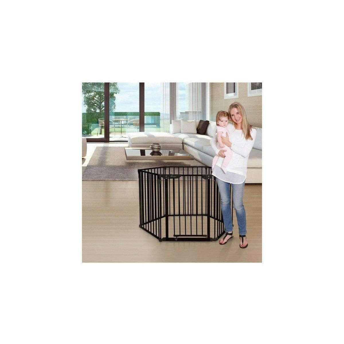 DREAMBABY Royale Converta 3-in-1 Metal Playpen - Black G2003 - BumbleToys - 0-24 Months, Babies, Baby Saftey & Health, Boys, Cecil, Girls, Pre-Order