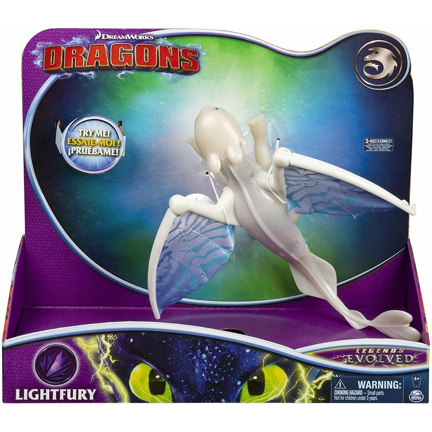 Dreamworks Dragons Lightfury Deluxe Dragon With Lights and Sounds How to train your dragon - BumbleToys - 5-7 Years, Action Figures, Boys, Clearance, How to train your dragon, OXE
