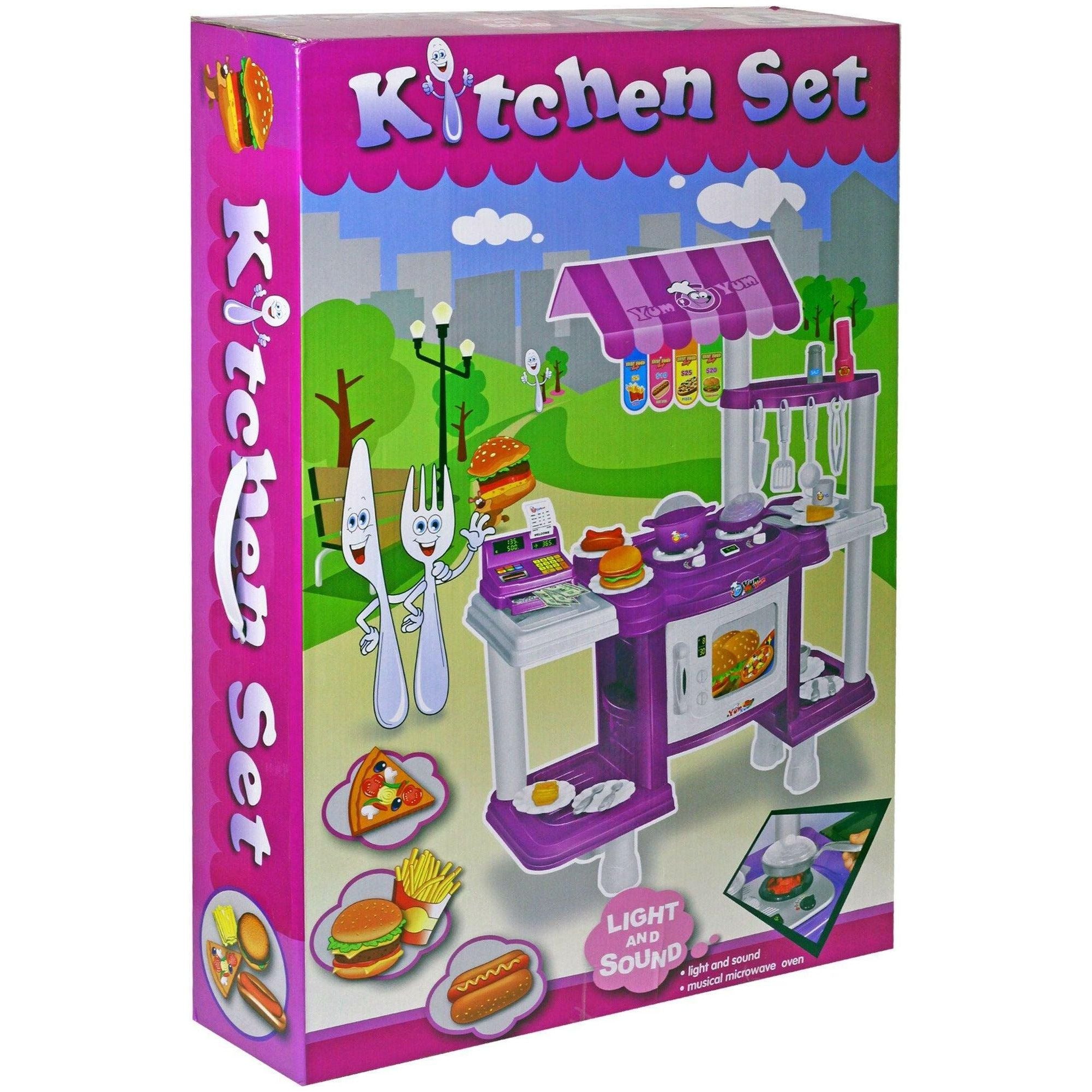 Fast Food kitchen Cooking Play Set - BumbleToys - 5-7 Years, Girls, Kitchen & Play Sets, Toy House