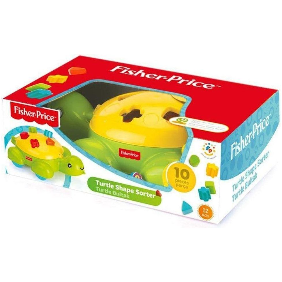 Fisher Price Turtle Shape Sorter 10 PCs - BumbleToys - 2-4 Years, Boys, Cecil, Girls, Nursery Toys