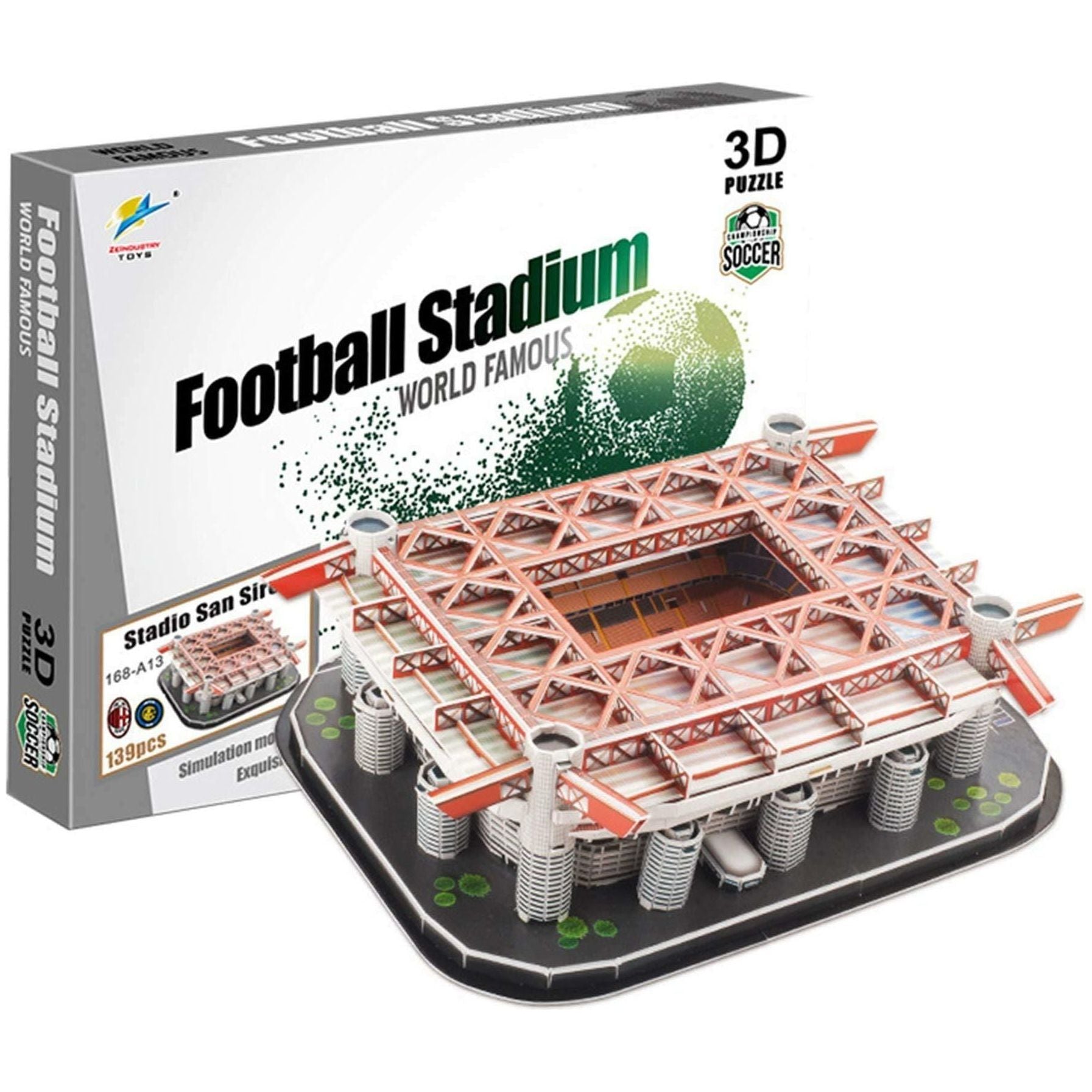Football Stadium 3D Puzzle Studio San Siro 139 Pieces - BumbleToys - 5-7 Years, Boys, Puzzle & Board & Card Games, Puzzles & Jigsaws, Toy Land