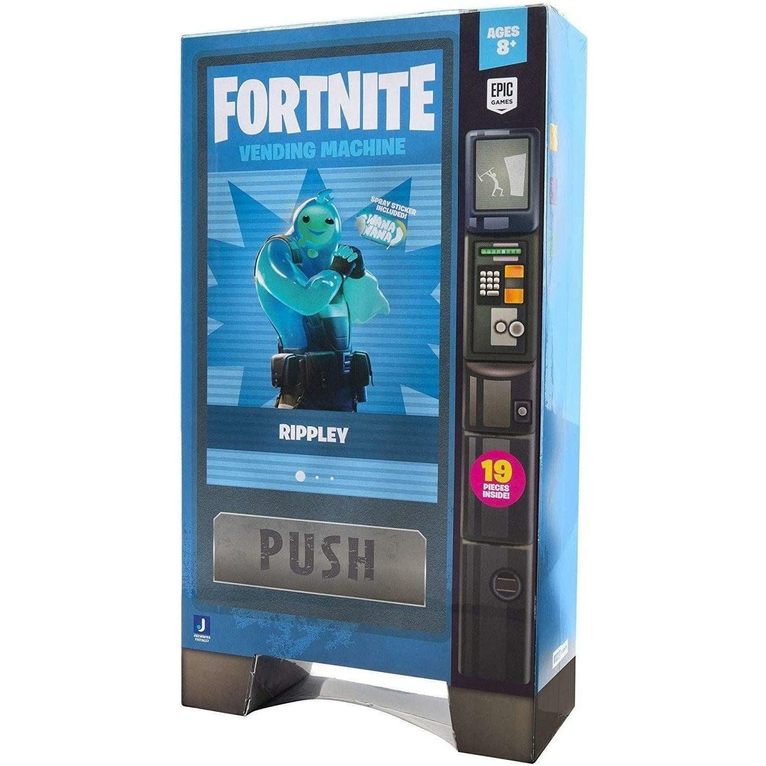 Fortnite Vending Machine, Includes Highly-Detailed and Articulated 4-inch Rippley Figure - BumbleToys - 8+ Years, Action Battling, Boys, OXE, Rippley