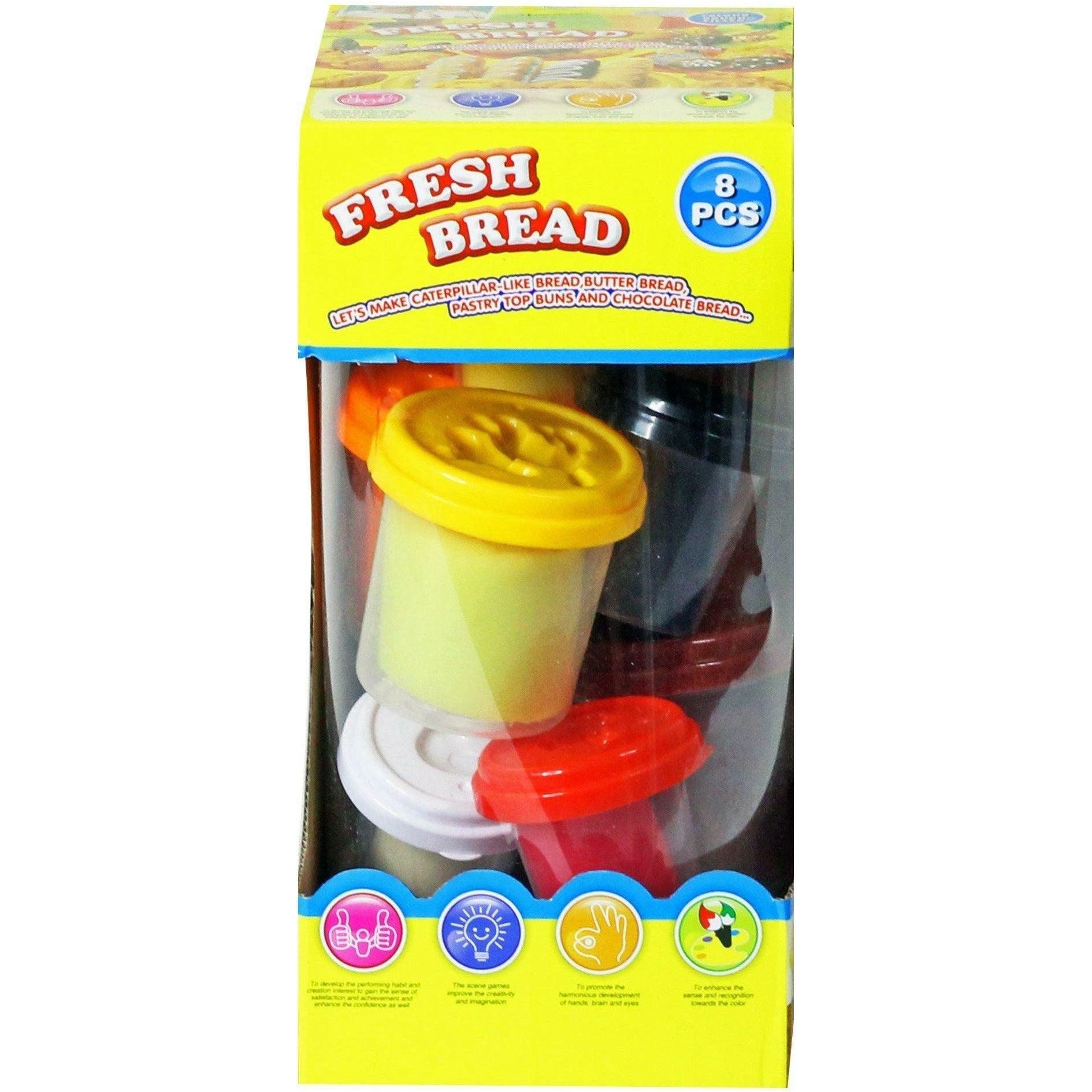 Fresh Bread Play Dough 8 Pieces Play Set - BumbleToys - 5-7 Years, Boys, Girls, Make & Create, Play-doh, Toy House