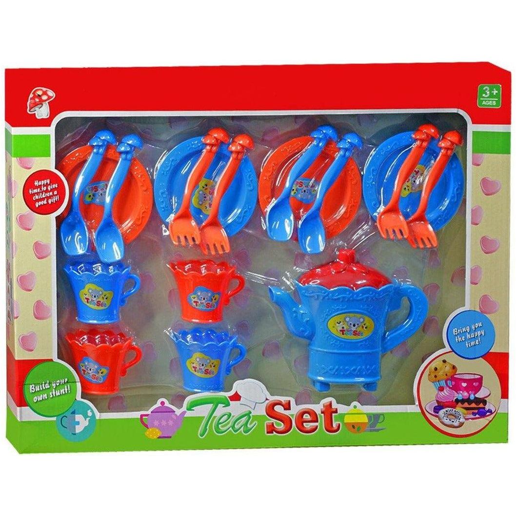 Fun Colored Boutique Tea Set With Accessories - BumbleToys - 5-7 Years, Girls, Kitchen & Play Sets, Roleplay, Toy Land