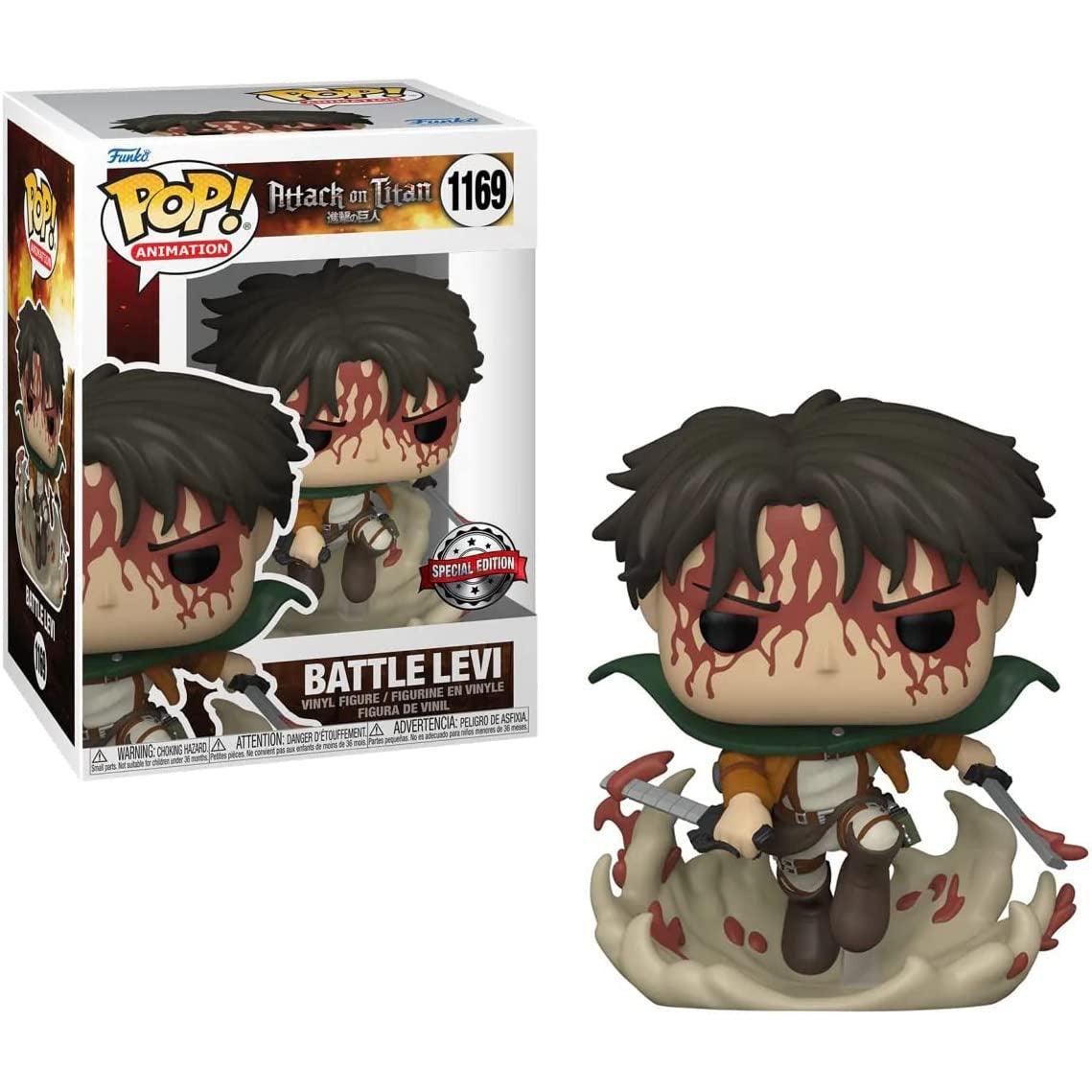 Funko Pop Attack On Titan - Battle Levi (Bloody) - BumbleToys - 18+, 5-7 Years, 6+ Years, Boys, Figures, Funko, OXE, Pre-Order