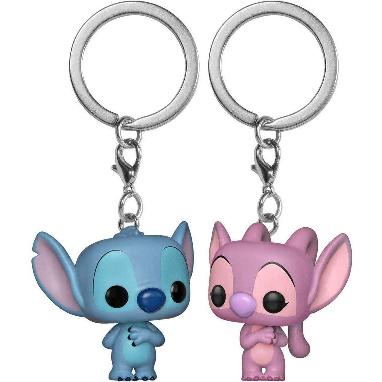 Funko Pop! Keychain: Lilo & Stitch & Angel 2 Pack Toy, Multicolor - BumbleToys - 18+, Action Figures, Boys, Funko, Girls, Key Chain, Lilo & Stitch