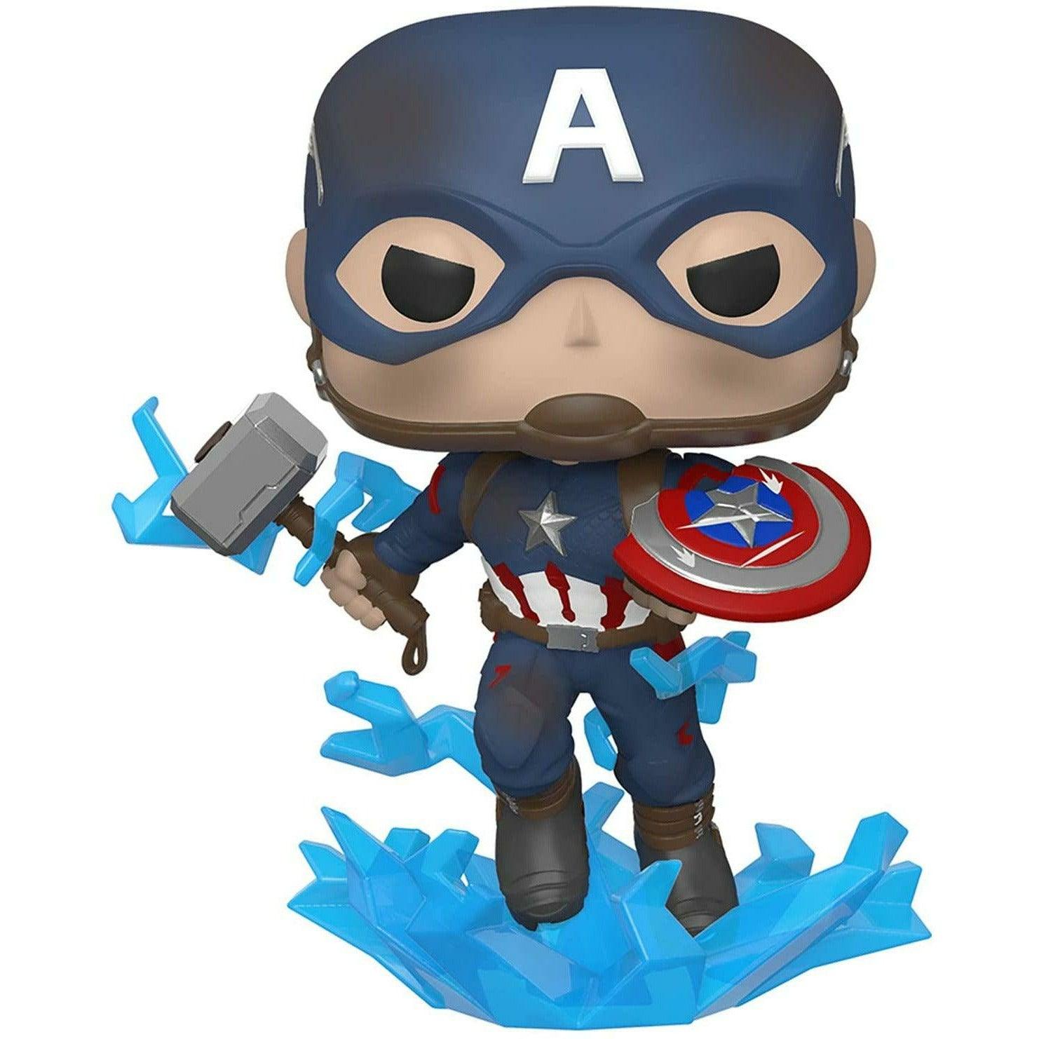 Funko Pop! Marvel Avengers Endgame - Captain America with Broken Shield & Mjoinir 3.75 Inches - BumbleToys - 18+, 4+ Years, 5-7 Years, Action Figures, Avengers, Boys, Captain America, Characters, Funko, Pre-Order
