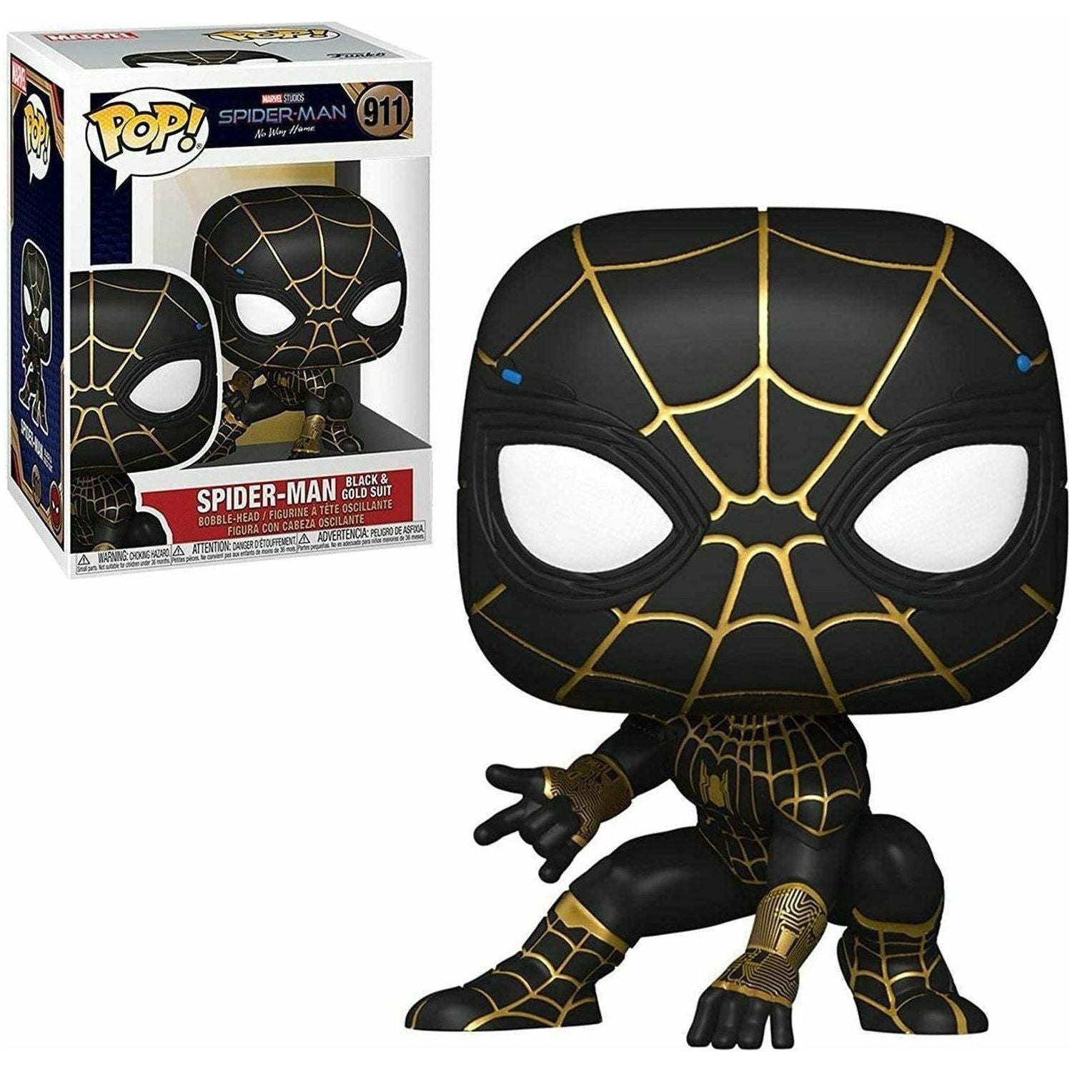 Funko Pop! Marvel Spider-Man Spiderman in Black and Gold Suit - BumbleToys - 18+, Action Figures, Avengers, Boys, Characters, Funko, Pre-Order, Spider man, Spiderman