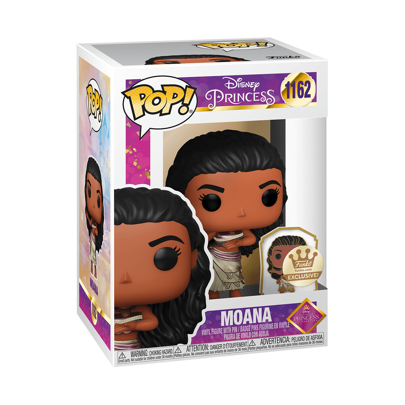 Funko POP MOANA (GOLD) WITH PIN - ULTIMATE PRINCESS COLLECTION - BumbleToys - 18+, Action Figures, Characters, Disney Princess, Funko, Girls, Moana, Pre-Order