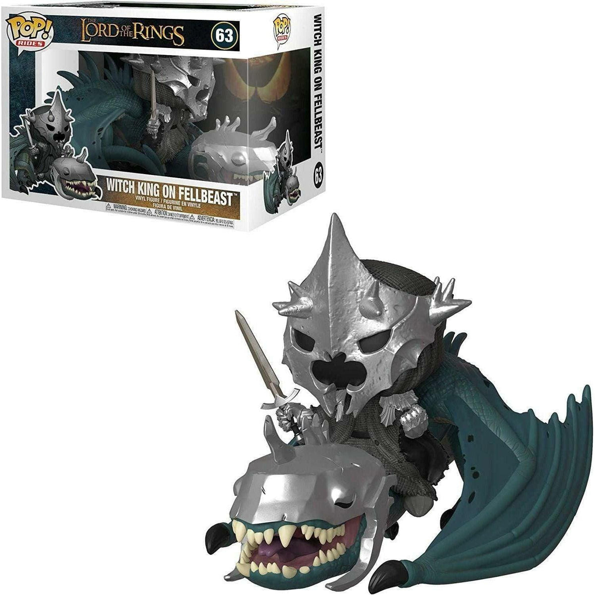 Funko Pop! Rides Lord of The Rings - Witch King With Fellbeast - BumbleToys - 18+, Boys, Fashion Dolls & Accessories, Funko, Lord Of The Rings