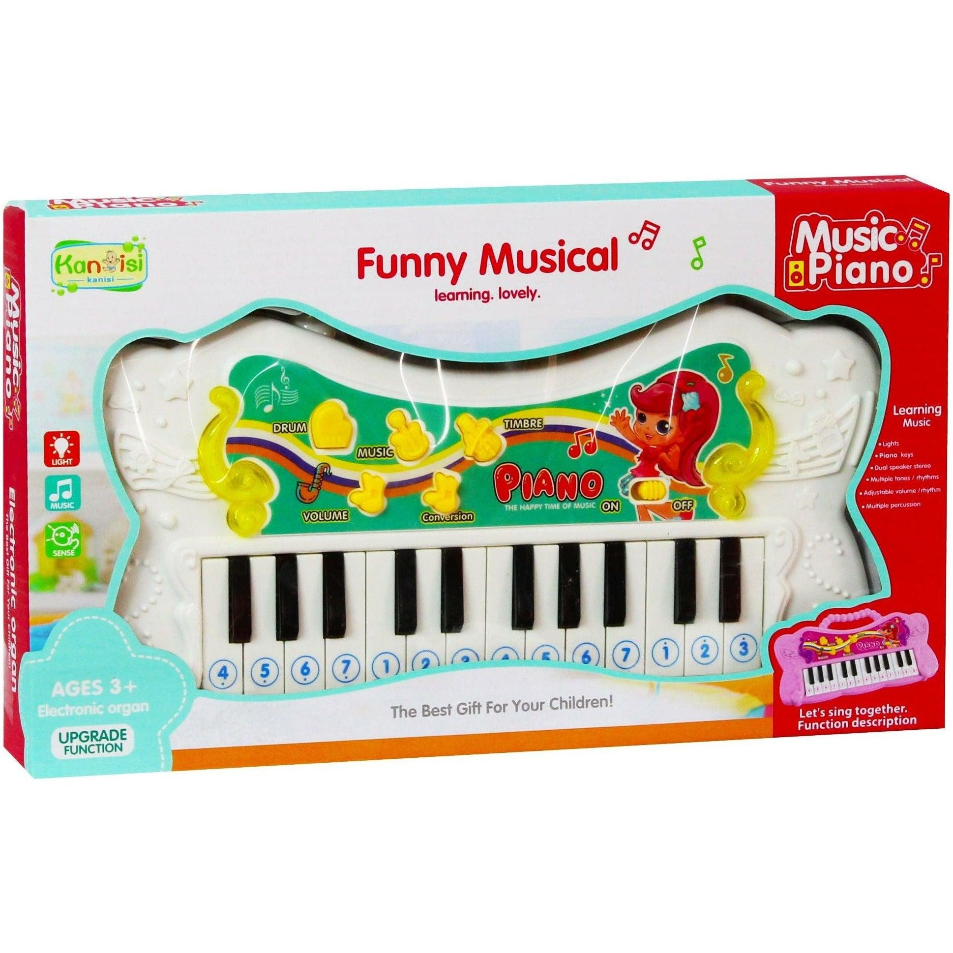 Funny Musical Piano Learning Small Piano 14 Keys - BumbleToys - 4+ Years, 5-7 Years, Boys, Girls, Musical Instruments, Toy House