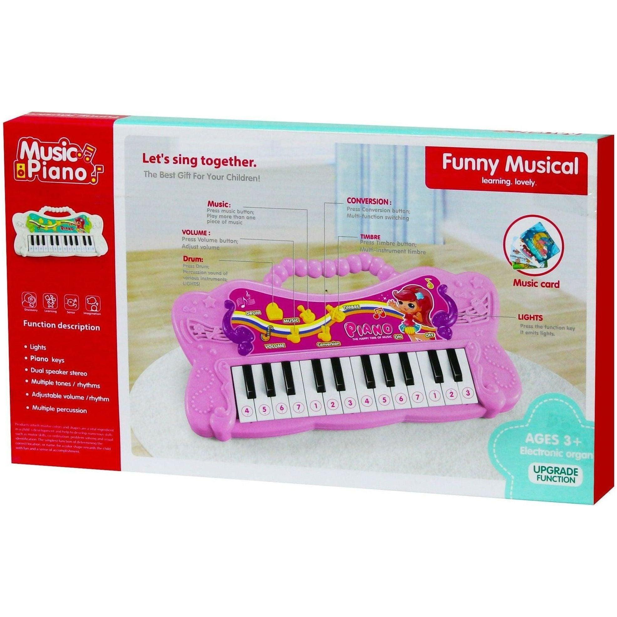 Funny Musical Piano Learning Small Piano 14 Keys - BumbleToys - 4+ Years, 5-7 Years, Boys, Girls, Musical Instruments, Toy House