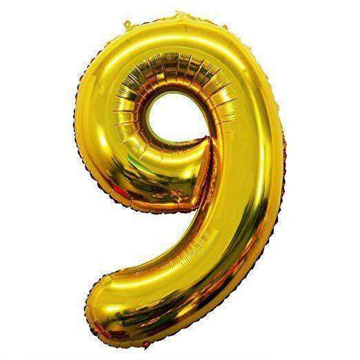 بالون حفلة هيليوم ذهبي رقم 9