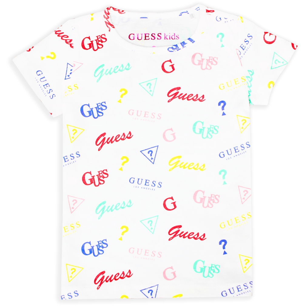 Guess Kids White Cotton T-shirt - BumbleToys - 2-4 Years, Boys, casual, Clothes, Clothing, Girls, Guess Kids, Kids Fashion
