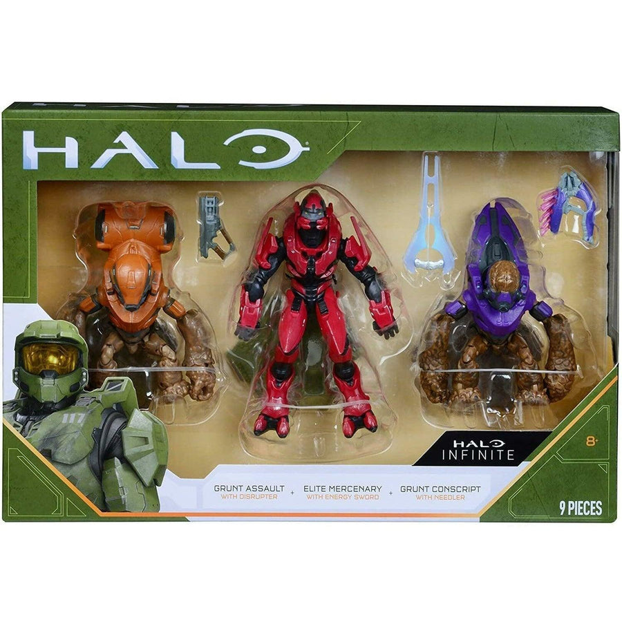 HALO 4” Heroes & Villains 3 Figure Pack - Articulated Figures for Maximum Playability Fans - Play Figures