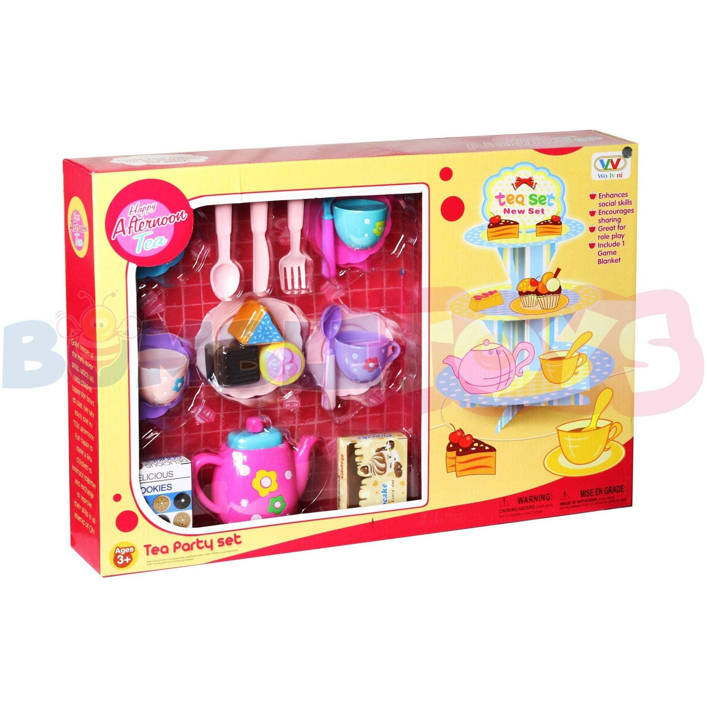 Happy Afternoon Tea Party Play Set for Girls - Small Size - BumbleToys - 5-7 Years, Girls, Roleplay, Toy House