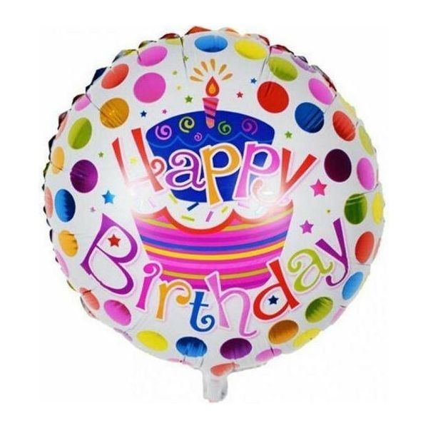 Happy Birthday Party Helium Foil Balloon Multi Color - BumbleToys - Balloons, Birthday, Boys, Girls, Helium, KH, Party Supplies