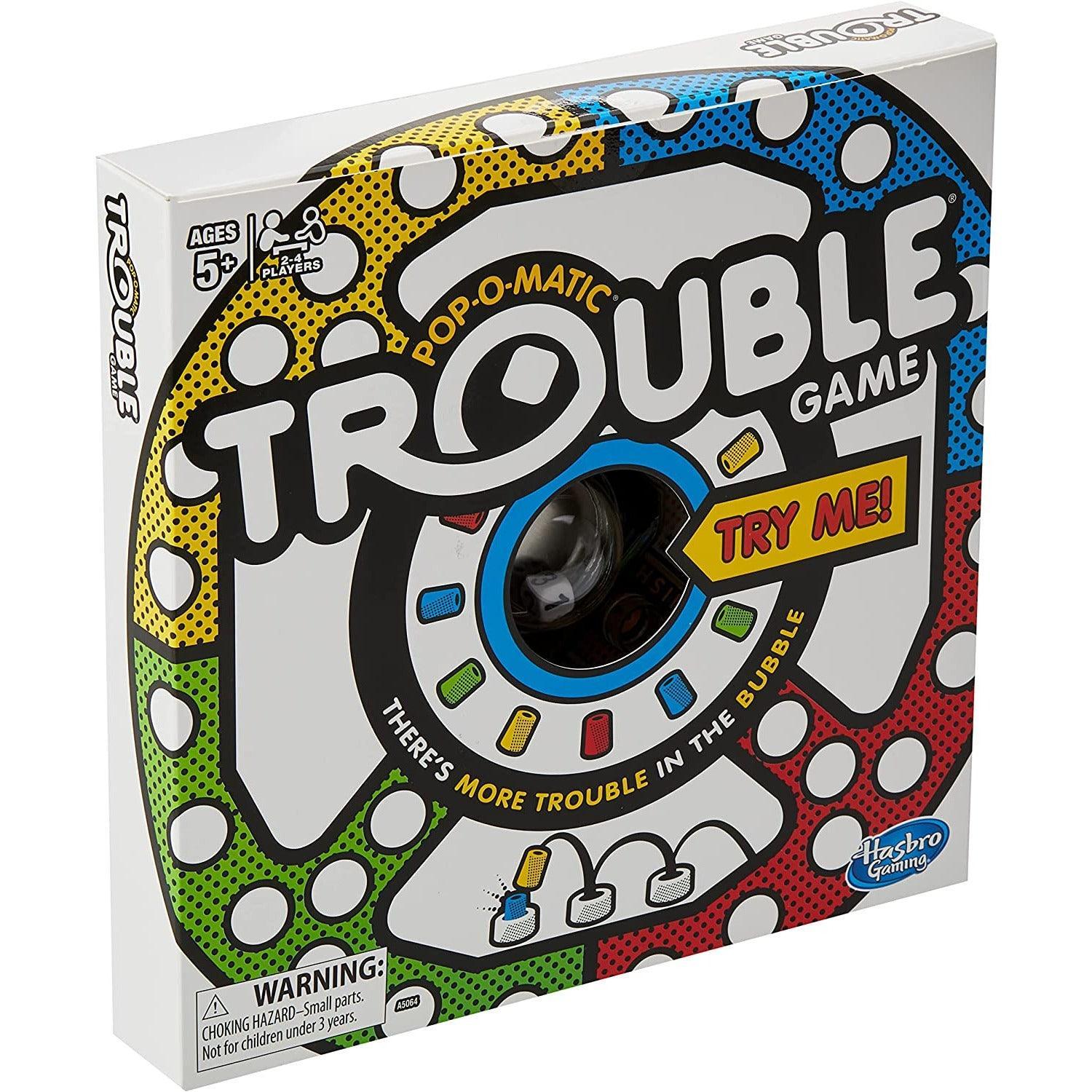 Hasbro Gaming Trouble Board Game for Kids Ages 5 and Up 2-4 Players - BumbleToys - Boys, gameboard, Girls, plastic game, Puzzle & Board & Card Games