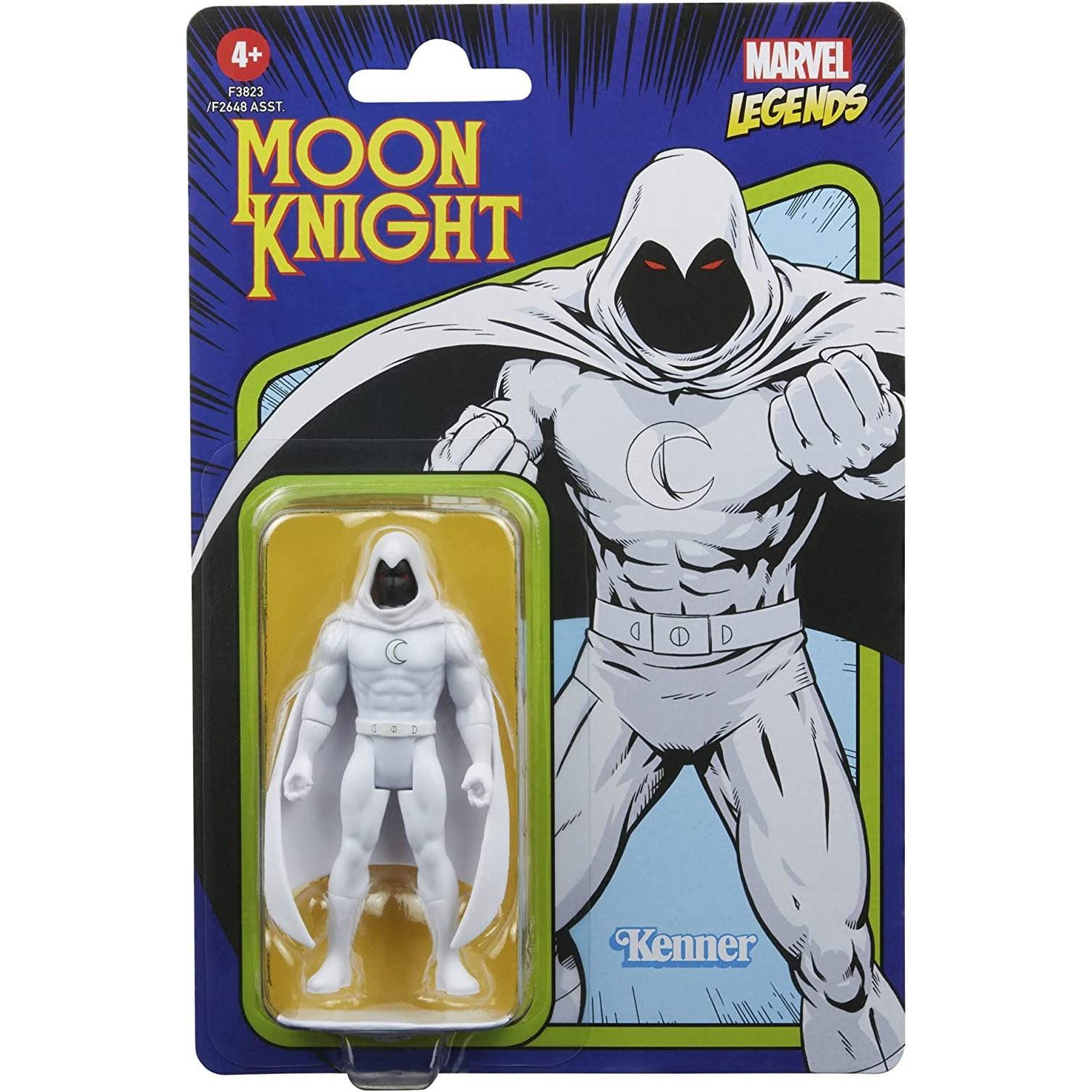 Hasbro Marvel Legends Series 3.75-inch Retro 375 Collection Marvel’s Moon Knight - BumbleToys - 5-7 Years, Action Battling, Boys, Figures, Heroes, Moon Knight, OXE
