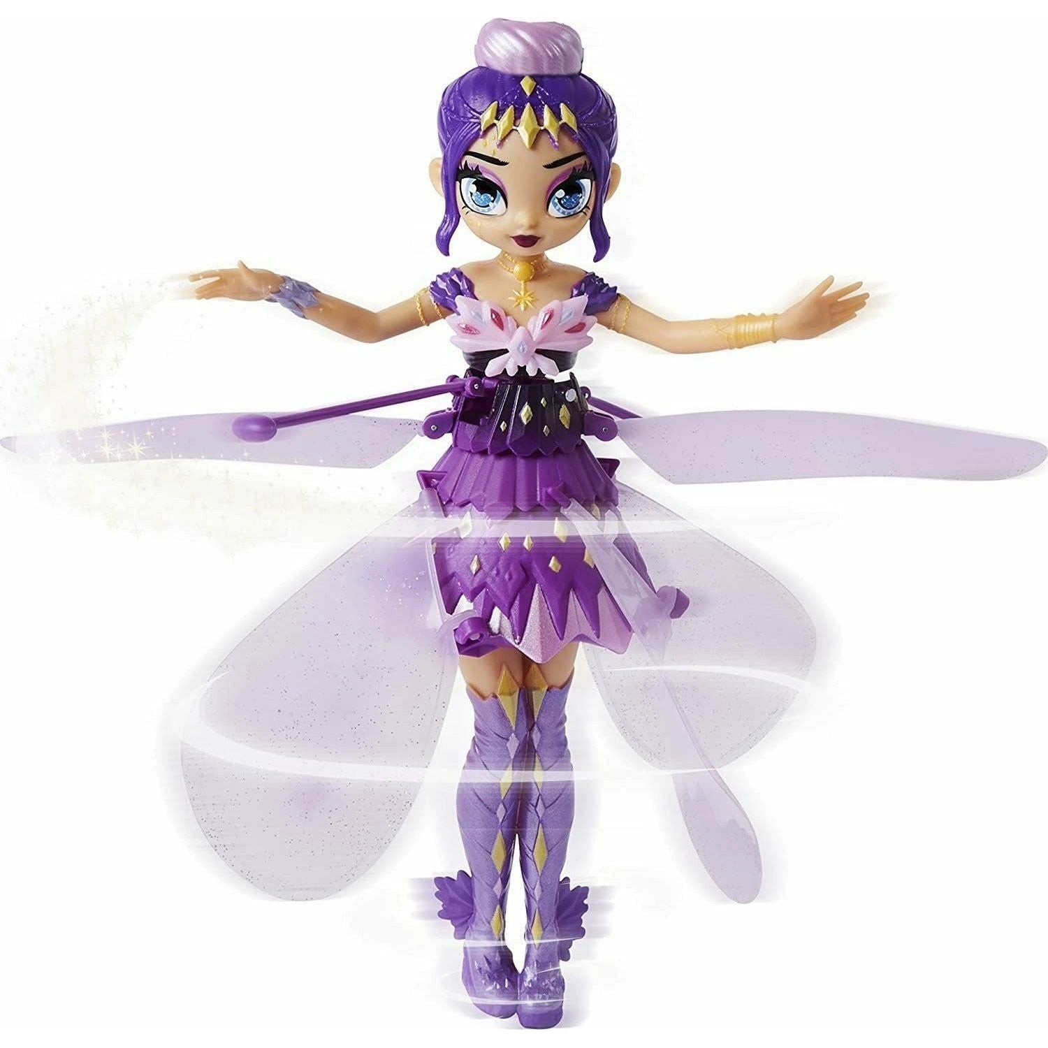 Hatchimals Pixies, Crystal Flyers Purple Magical Flying Pixie Toy - BumbleToys - 6+ Years, Girls, Miniature Dolls & Accessories, OXE, Pre-Order