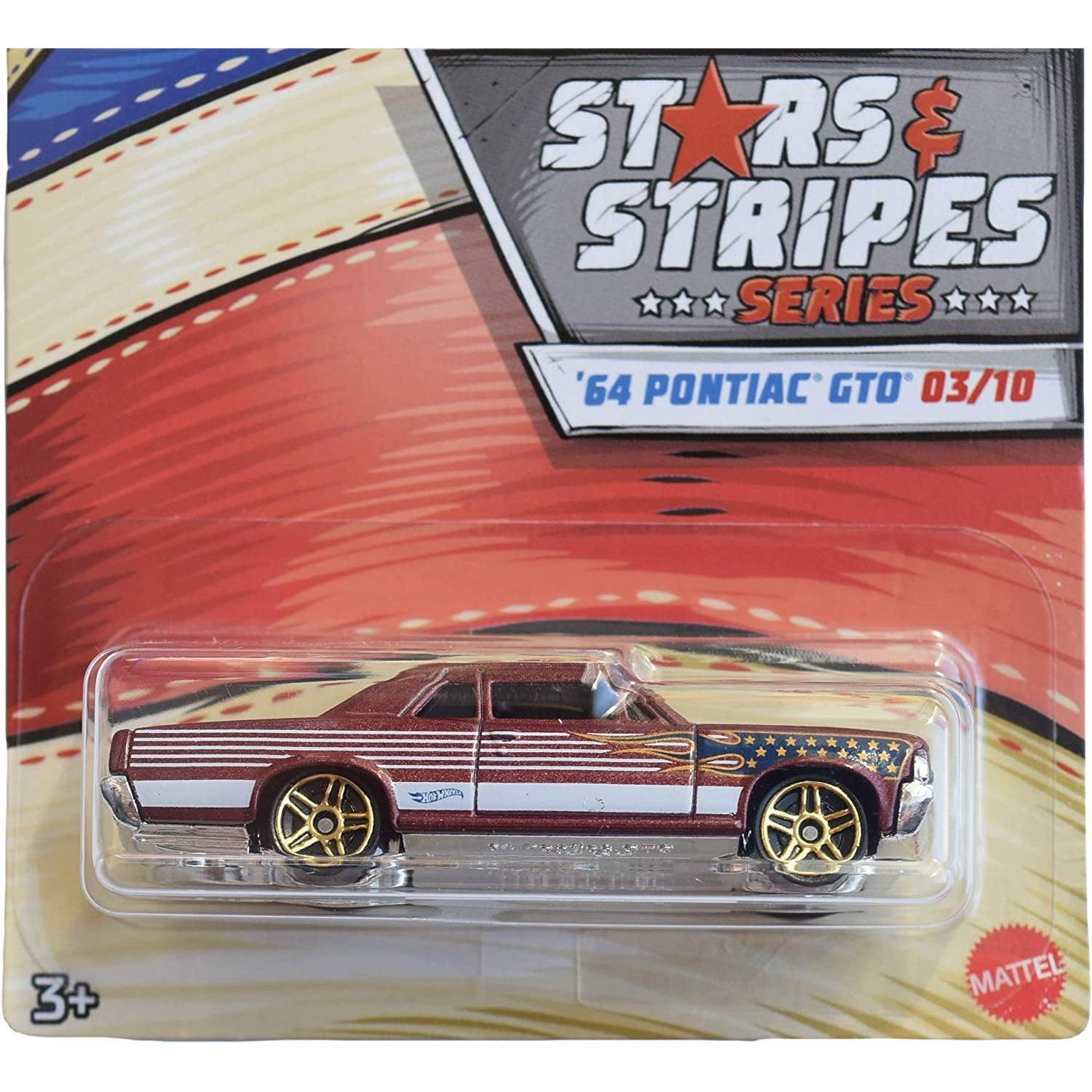 Hot Wheels American Stars & Stripes Series 64 Pontiac GTO red 3/10 - BumbleToys - 2-4 Years, 5-7 Years, Boys, Collectible Vehicles, Pre-Order