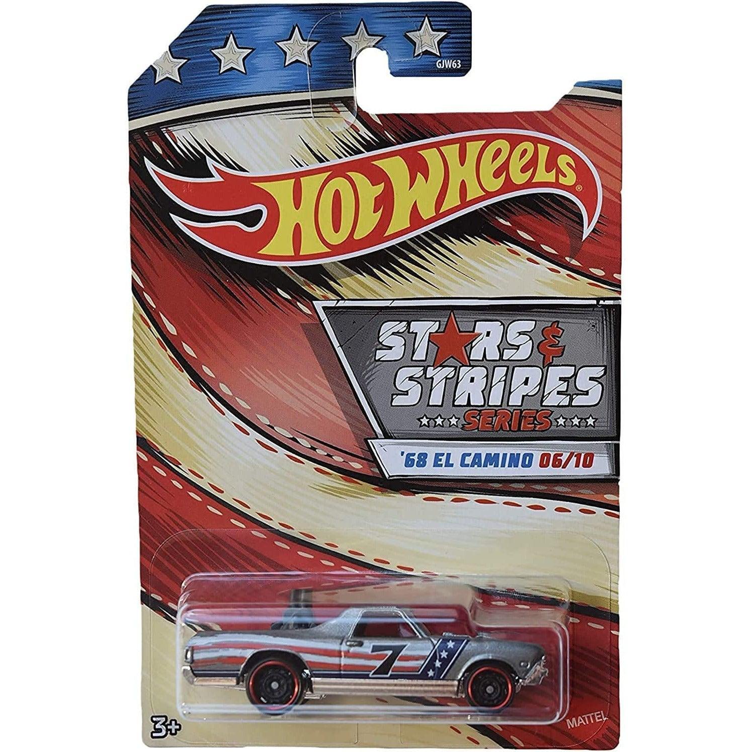 Hot Wheels American Stars & Stripes Series 68 El Camino Gray 6/10 - BumbleToys - 2-4 Years, 5-7 Years, Boys, Collectible Vehicles, Pre-Order