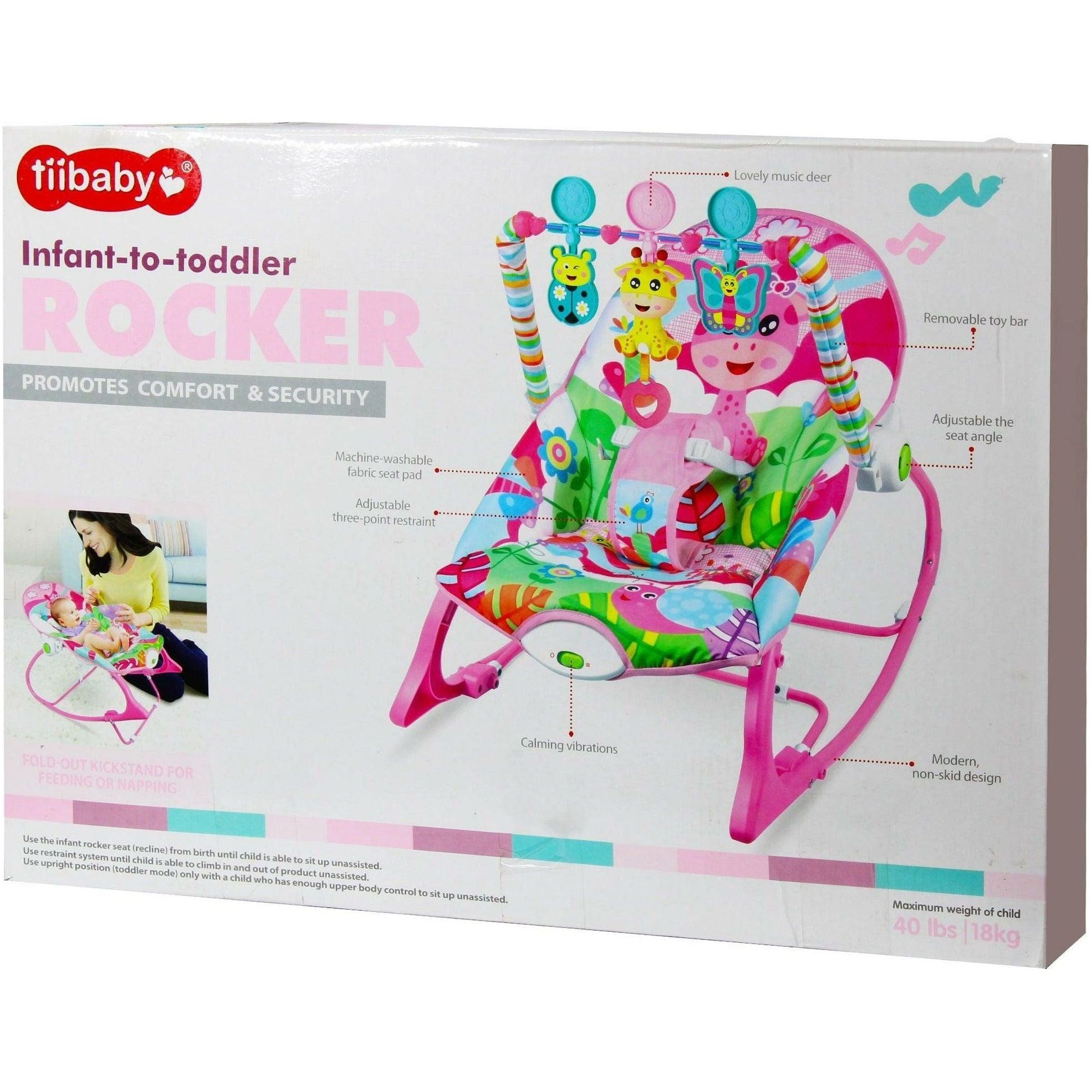 Ibaby Infant to Toddler Rocker With Vibrations & Music - BumbleToys - 0-24 Months, Babies, Baby Saftey & Health, Bouncers & Rockers, Boys, Girls, Toy House