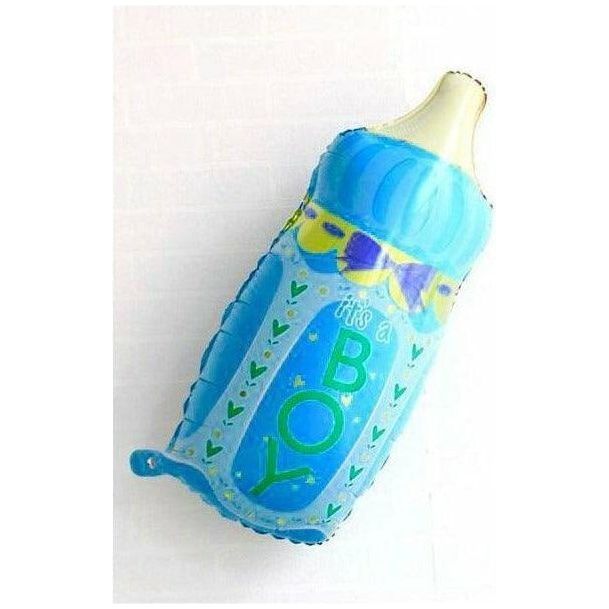 It s A Boy Milk Bottle Foil Balloon Blue - BumbleToys - Baby Shower, Balloons, Boys, KH, Party Supplies