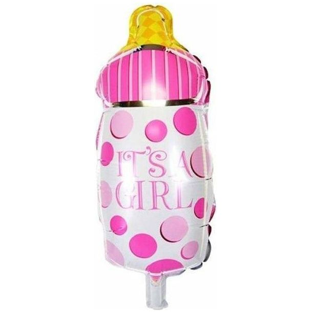 It's a Girl Baby Bottle Balloon Foil for Baby Shower - Pink - BumbleToys - Baby Shower, Balloons, Girls, KH, Party Supplies