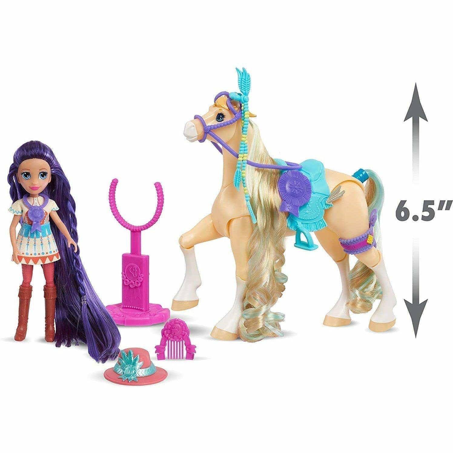 Just Play Winner's Stable 11 Piece Set Includes 5-Inch Kimi Articulated Small Doll & 7-Inch Kola Articulated Horse - BumbleToys - 5-7 Years, Dolls, Fashion Dolls & Accessories, Girls, OXE, Pre-Order